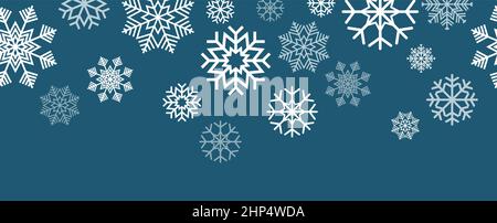 seamless snow stars falling down Stock Vector