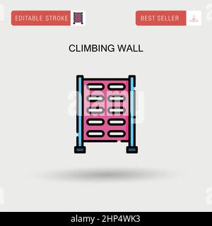 Climbing wall Simple vector icon. Stock Vector