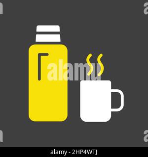 Thermos, Cup Icon. Simple Line, Outline Vector Elements of Camping Icons  for Ui and Ux, Website or Mobile Application Stock Illustration -  Illustration of steel, water: 186058625