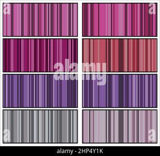 Stripe background template. Vertical lines pattern. Striped vector backdrop set. Stock Vector