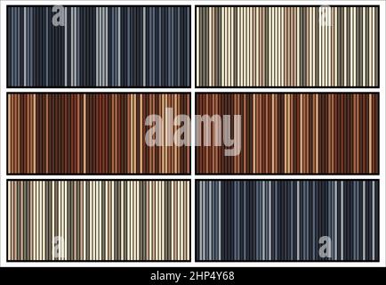 Stripe background template. Vertical lines pattern. Striped vector backdrop set. Stock Vector