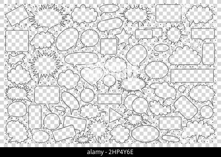 Speech bubble doodle set Stock Vector