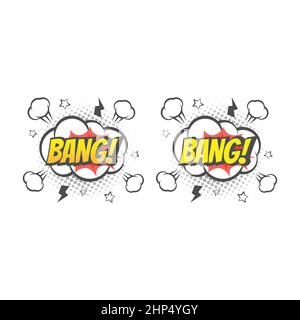 Bang explosion colorful vector cartoon Stock Vector