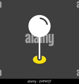 Pin map icon on dark background. Map pointer. Map markers Stock Vector