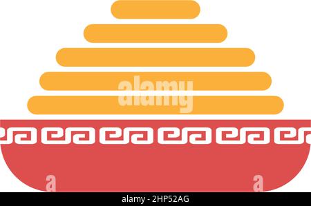 Noodle icon logo design template vector Stock Vector