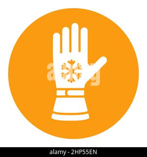 Winter ski gloves vector icon. Winter sign Stock Vector
