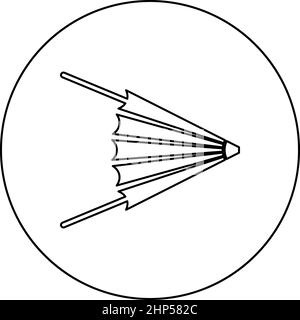 Air blower fire bellow forge icon in circle round black color vector illustration solid outline style image Stock Vector