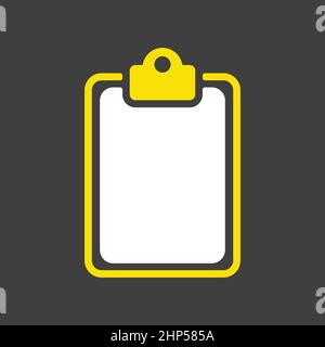 Clipboard vector icon isolated on the white Stock Vector