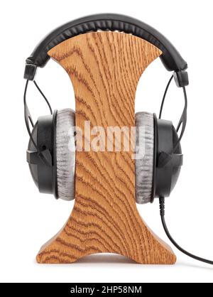 headphones path isolated on white Stock Photo