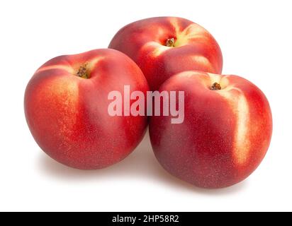 nectarine path isolated on white Stock Photo