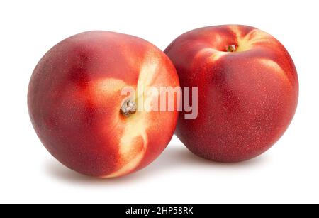 nectarine path isolated on white Stock Photo