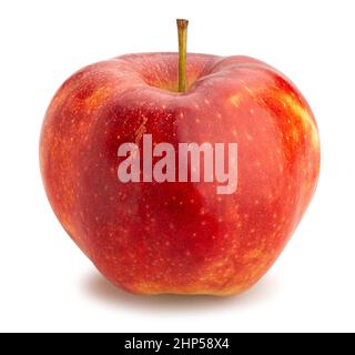 red apple path isolated on white Stock Photo