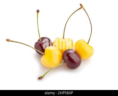 cherry mix path isolated on white Stock Photo