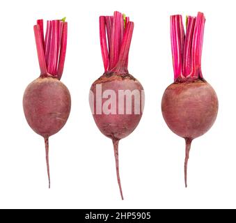 beetroot path isolated on white Stock Photo