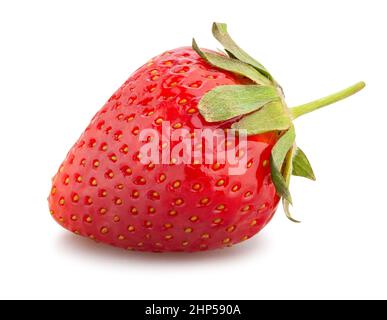 strawberry path isolated on white Stock Photo