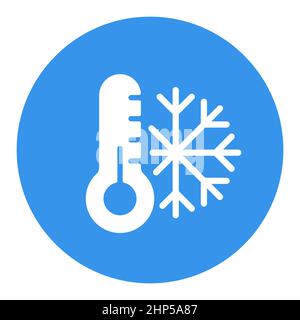 Thermometer and snowflake icon. Thermometer cold Stock Vector