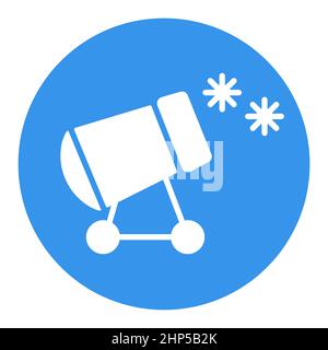 Snow cannon vector icon. Winter sign Stock Vector