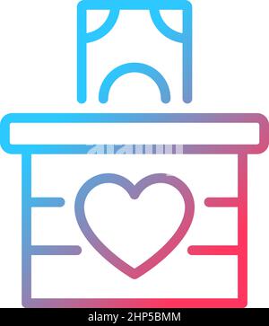 Money donation gradient linear vector icon Stock Vector