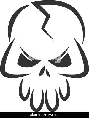 Skull logo icon design vector template Stock Vector