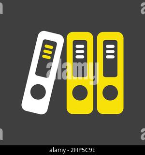 File Folder vector icon isolated on the white Stock Vector