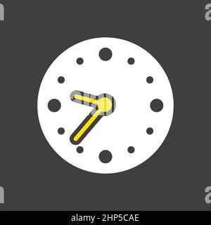 Clock vector icon isolated on the white Stock Vector