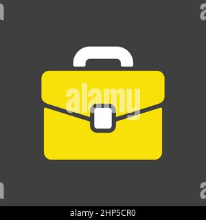 Briefcase vector icon isolated on the white Stock Vector
