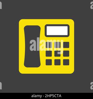 Phone vector icon isolated on the white Stock Vector