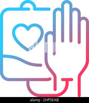 Blood donation gradient linear vector icon Stock Vector