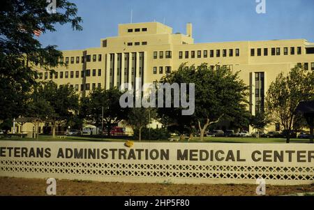 Big Spring, Texas USA, 1996:  Veteran's hospital exterior in west Texas town of Big Spring. ©Bob Daemmrich Stock Photo