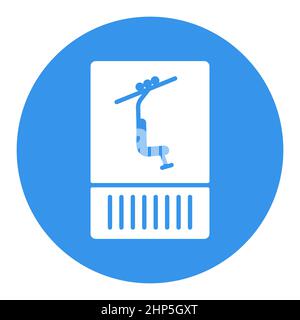 Ski pass vector icon. Winter sign Stock Vector