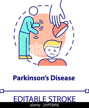 Parkinson disease concept icon Stock Vector