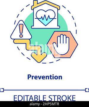 Prevention concept icon Stock Vector