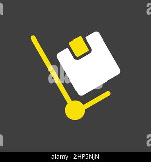 Hand truck vector flat icon Stock Vector