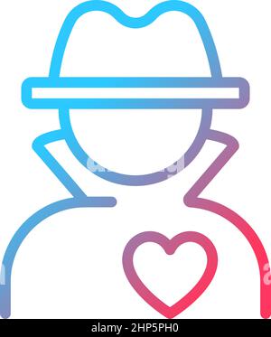 Anonymous donation gradient linear vector icon Stock Vector