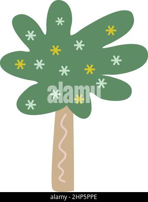 Tree icon vector symbol for nature, ecology and environment in a flat color illustration Stock Vector