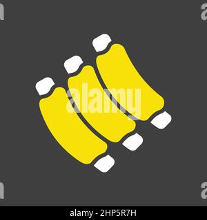 Ribs vector icon food meat. Barbecue and bbq grill sign. Graph symbol ...