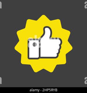 Thumbs up icon. Vector like sign Stock Vector