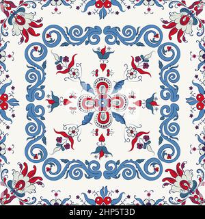 Rosemaling vector pattern 29 Stock Vector