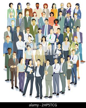 Group of people standing together illustration Stock Vector Image & Art ...