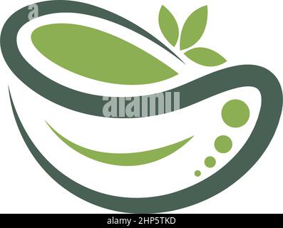Bowl icon logo flat design template Stock Vector