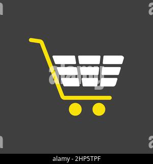 Shopping mall cart isolated vector icon Stock Vector
