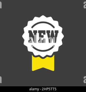 New tag and ribbons vector icon Stock Vector