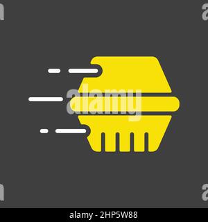 Food box vector flat icon. Delivery sign Stock Vector