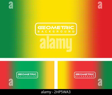 Rasta Color Geometric Background Stock Vector