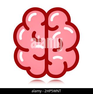 brain or mind color icon Stock Vector