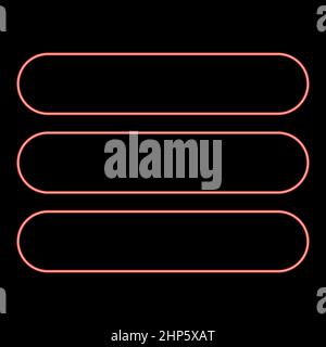 Neon list red color vector illustration flat style image Stock Vector