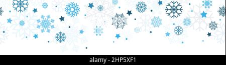 seamless falling snow flake background Stock Vector