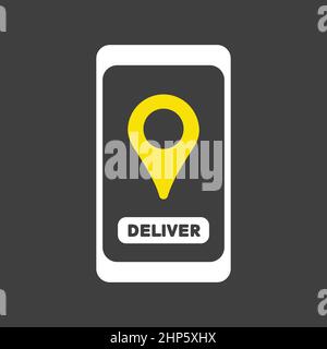 Fast food delivery service vector flat icon Stock Vector