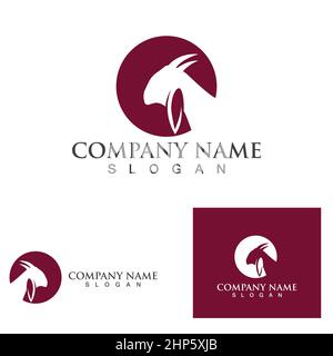 Goat Logo Template vector icon Stock Vector