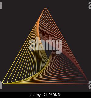 Abstract triangle overlap Stock Vector